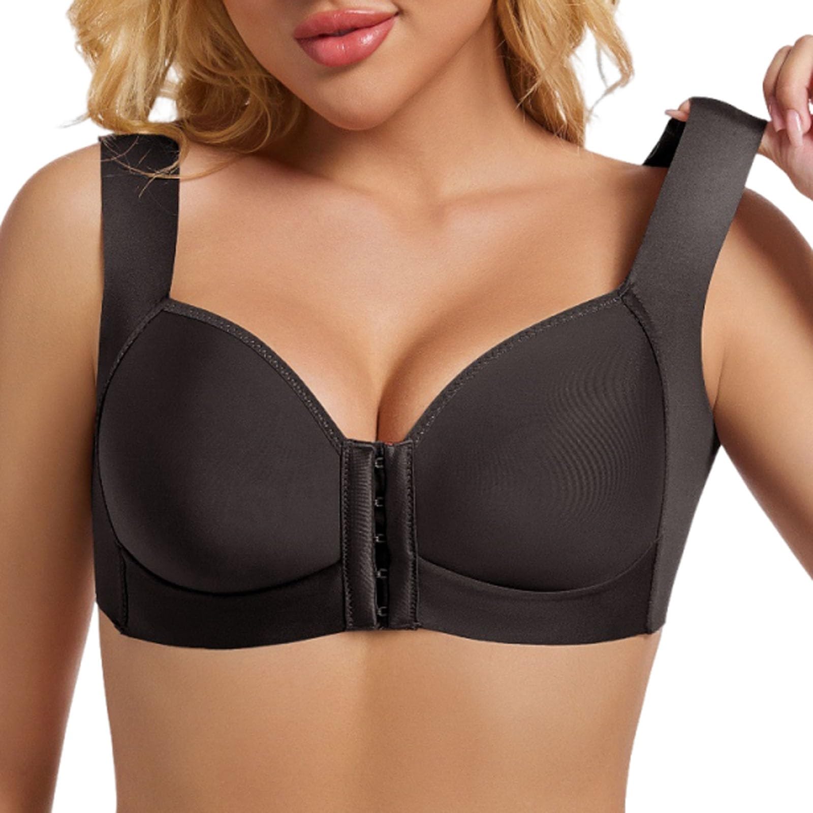 Soutien-gorge sans armatures noir 36C avec fermeture devant - 8