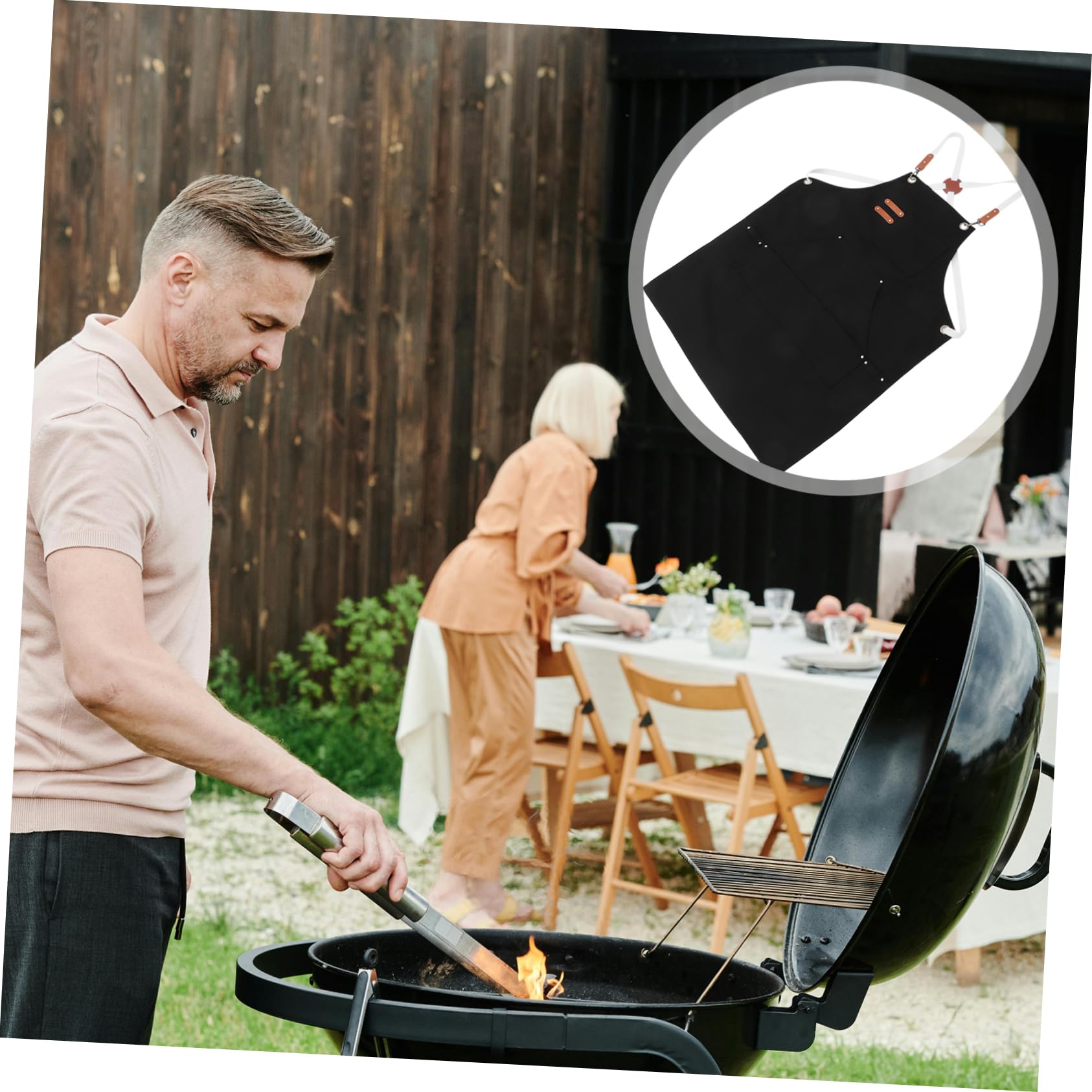 iplusmile Delantal De Trabajo De Lona Gruesa Con Para Carpintería Cocina y Barbacoa Para Hombres Soldadores y Pintores