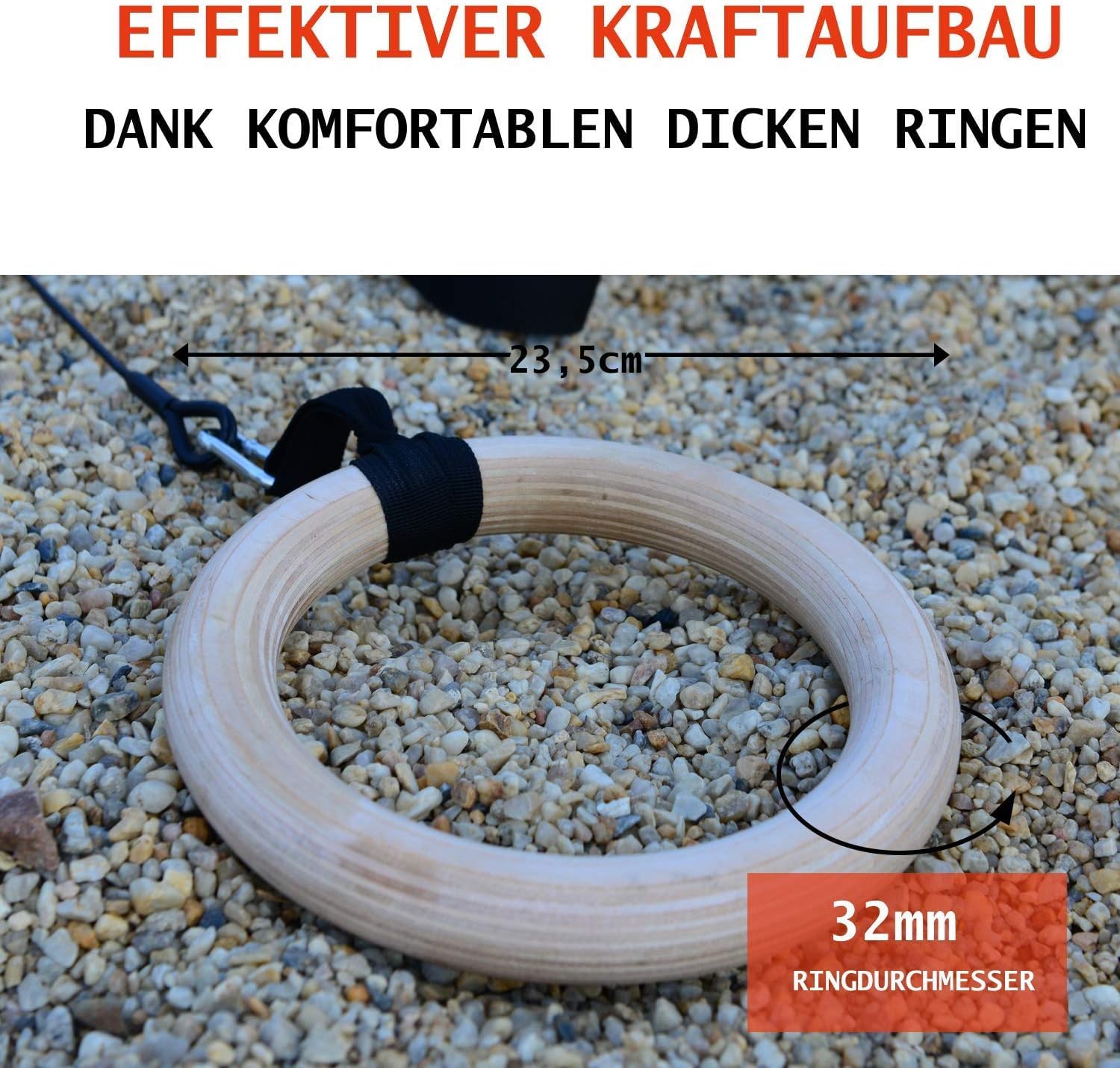 ModularSports FlyFit Extended - Fitnessgeräte für Zuhause mit Flaschenzugsystem zur Körpergewichtreduzierung / Komplettes Sportgerät Set mit Fitness Ring & Klimmzugstange für Krafttraining