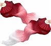 1 Pair 1.5 M Silk Belly Dance Fan, National Dance Dancing Long Bamboo Fan for Party Stage Performance, Dancer Practice Long Imitation Dance, for Dancer's Gifts