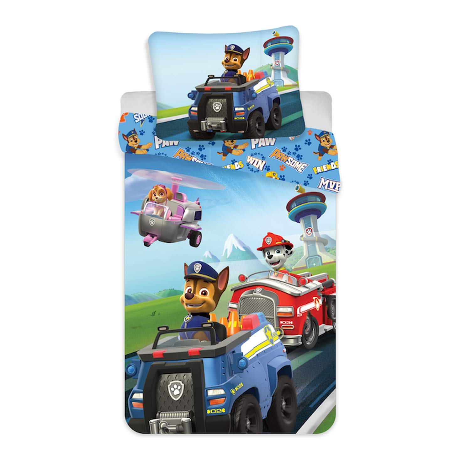 L-S Kids Boutique Paw Patrol pościel dziecięca, poszewka na kołdrę z bawełny