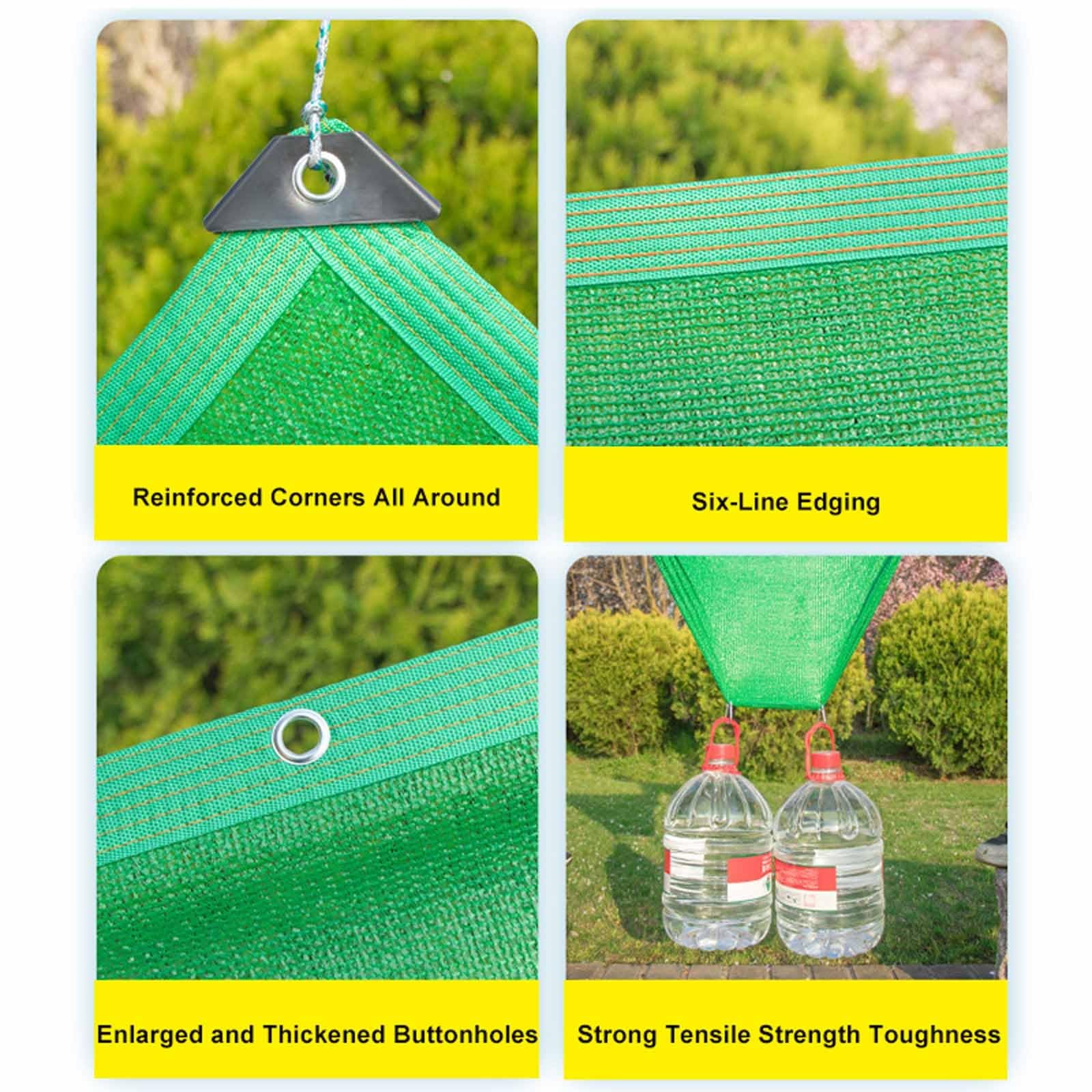 Rete ombreggiante Verde Resistente agli Strappi con Protezione UV all'85% per Serra e Giardino, Ideale per garantire la Privacy delle Piante (2,0 x 15,0 m = 6,6 x 49 Piedi)