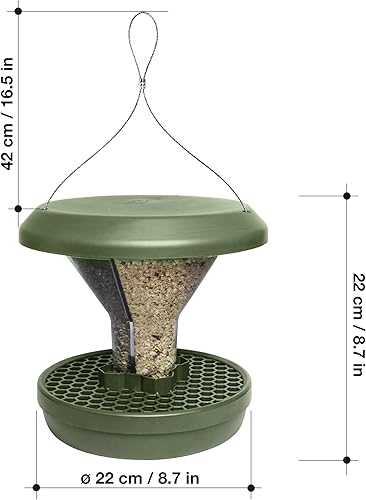 Miniatura 8 de SWISSINNO Comedero para pájaros sin desorden Davos Smart Birds  Comedero para pájaros sin derrames para exteriores  a prueba de ratones y ratas