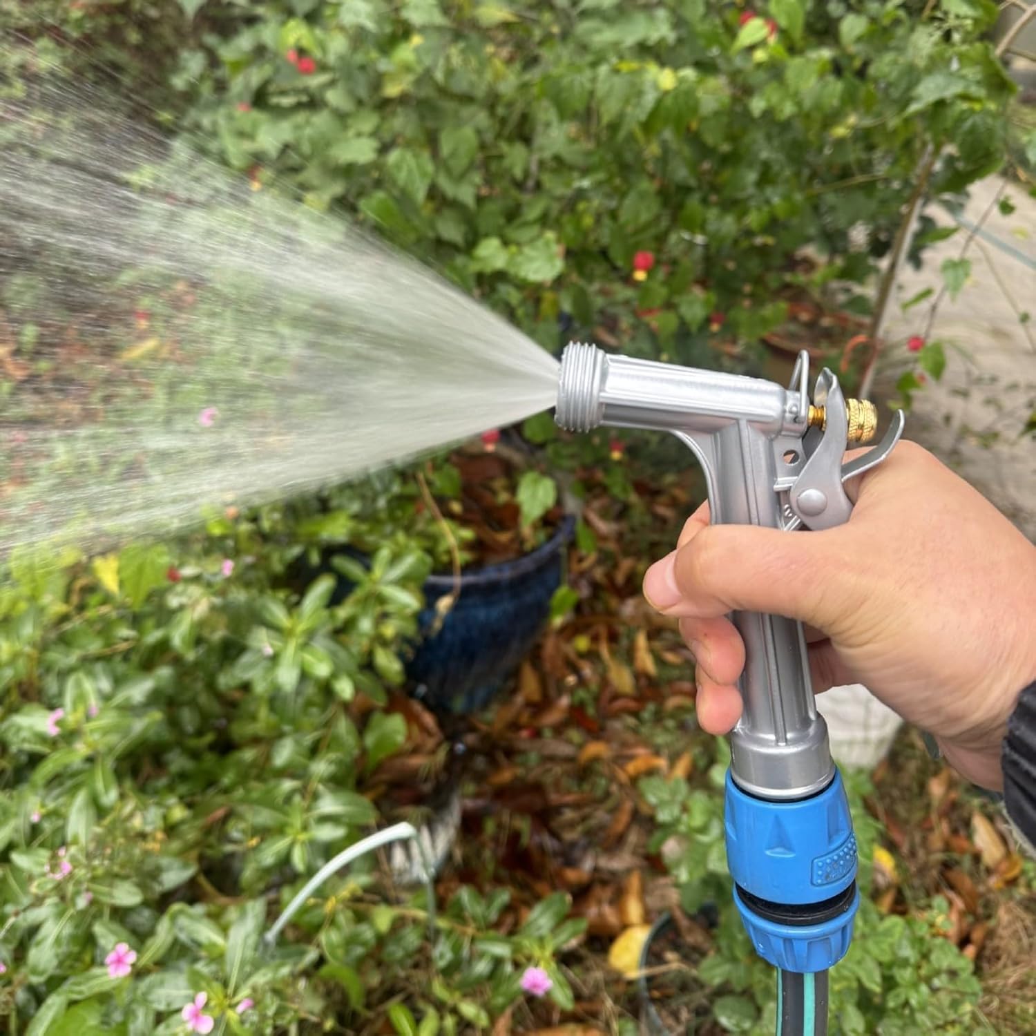 Hose Nozzle,Metal Garden Hose Nozzle, Watering Spray Gun, 5.5 inches, Small