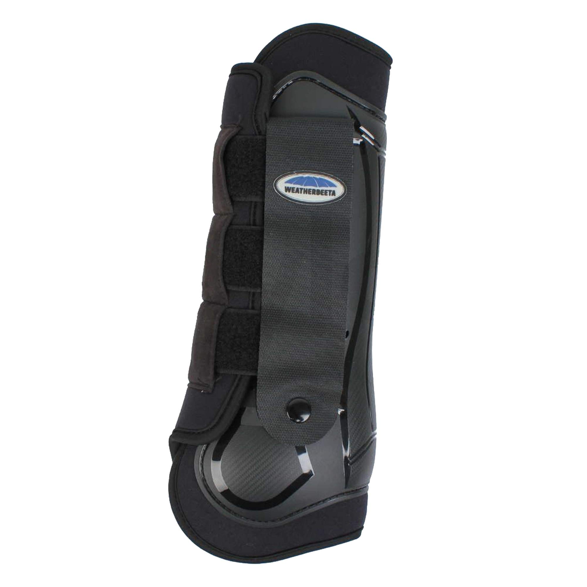 Weatherbeeta - Protectores para patas traseras modelo Cross Country para caballos (Cob) (Negro)