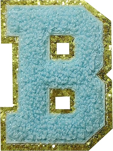 Miniatura 44 de 4 parches de letras de felpilla blanca, parches termo-adhesivas de 2.2", parches de letras de felpilla para ropa (M)