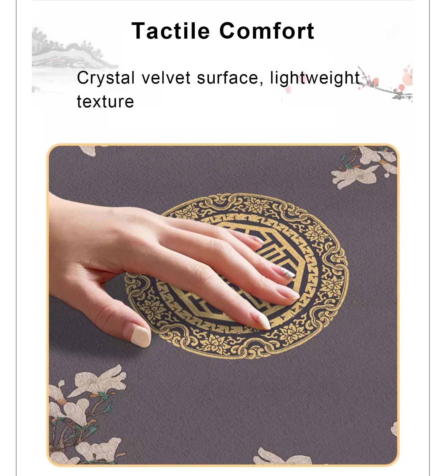 Tapis de Table de mah-Jong, avec Sac de Rangement, Mahjong Bord, carré Facile à Nettoyer(Style2,35.43x35.43in)
