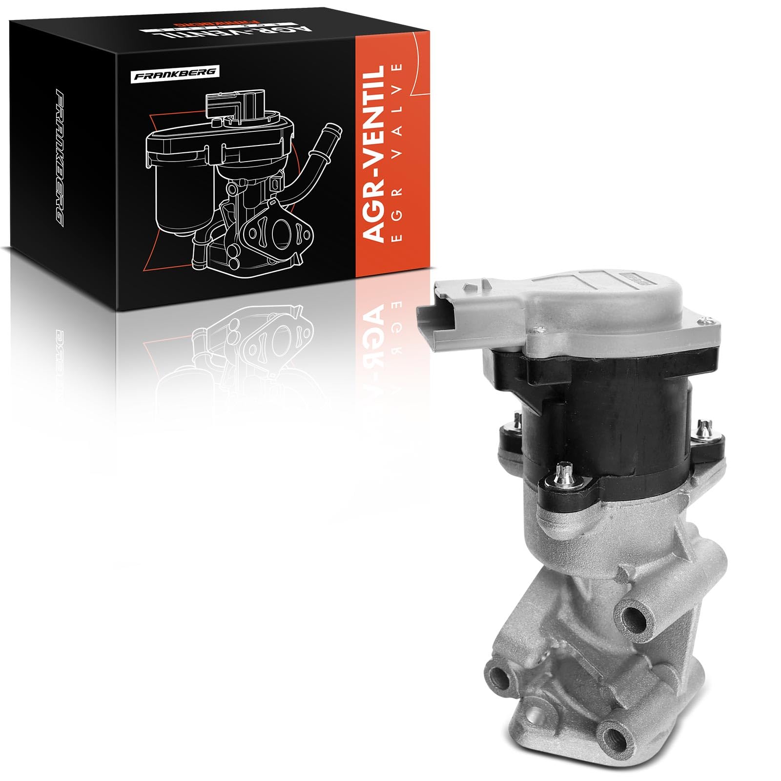 Frankberg Válvula EGR de recirculación de gases de escape derecha 1618N7 | Compatible con: C5 III Ruptura TD, 407 Coupé 6C, XJ X350 X358, S-Type X200, 607 9D 9U, Discovery III L319, XF X250