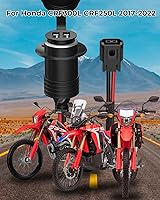 Vista 6 de Cargador de teléfono de motocicleta impermeable con puerto USB dual para Honda CRF300L CRF250L 2017-2022 - Cargador USB para teléfono, tableta