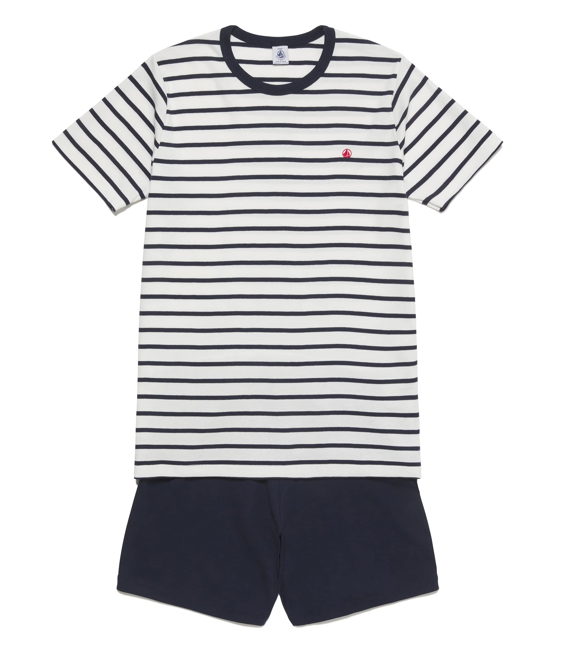 Petit Bateau Jungen A01fe Gemischt gestreifter Matrosenpyjama in Rippenstrick (1er Pack)