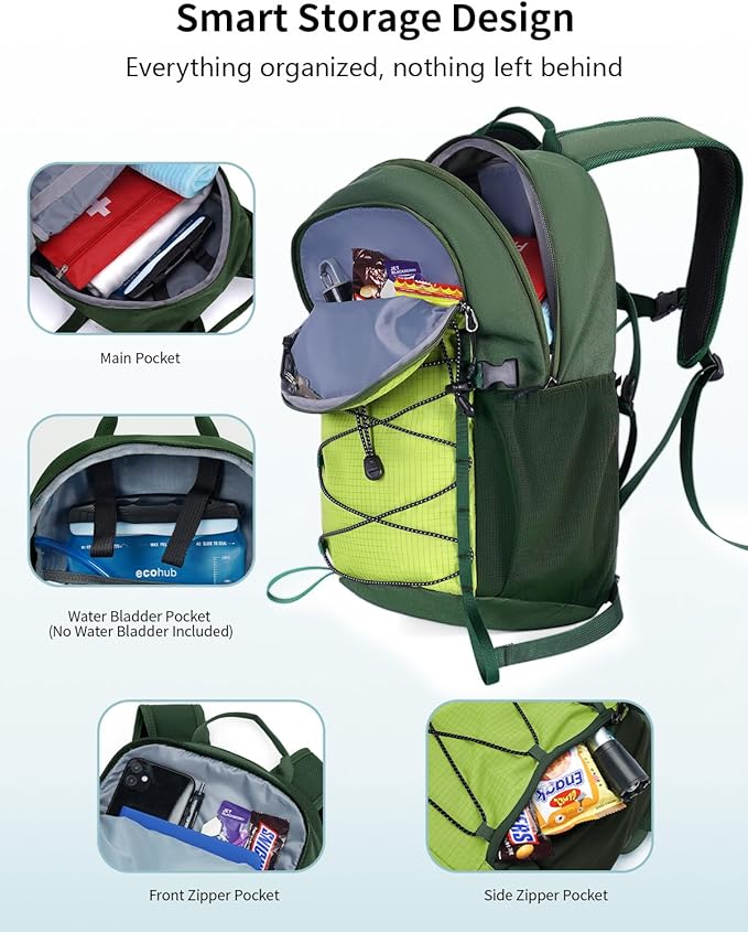 Mochila Senderismo ECOHUB 20L Impermeable Ligera Adulto miniatura 3