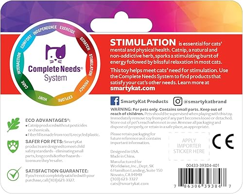 Miniatura 7 de SmartyKat Skitter Critters Catnip Toy Sets for Cats  Kittens - Multiple Style  Color Varieties