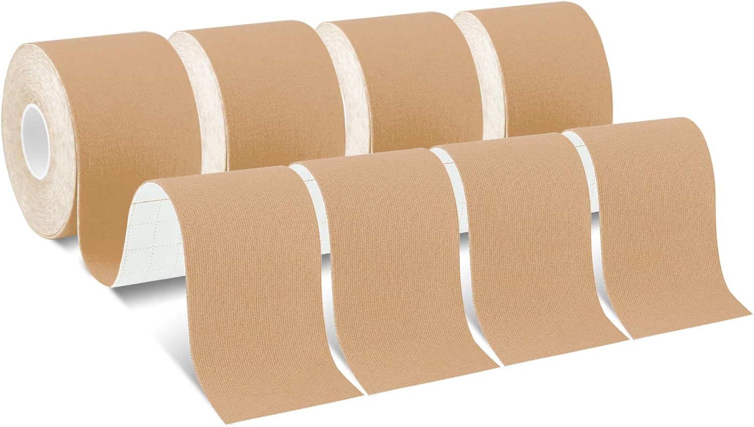 Laneco Kinesiology Tape(19.7ft Uncut Per Roll, 4 Pack), Latex Free Physio Tape, Water Resistant Sports Tape for Knees, Ankles, Shoulder, Pain Relief and Injury Recovery, Free Taping Guide