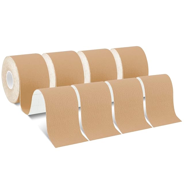 Laneco Kinesiology Tape 19 7ft Uncut Per Roll 4 Pack Latex Free Physio Tape Water Resistant Sports Tape