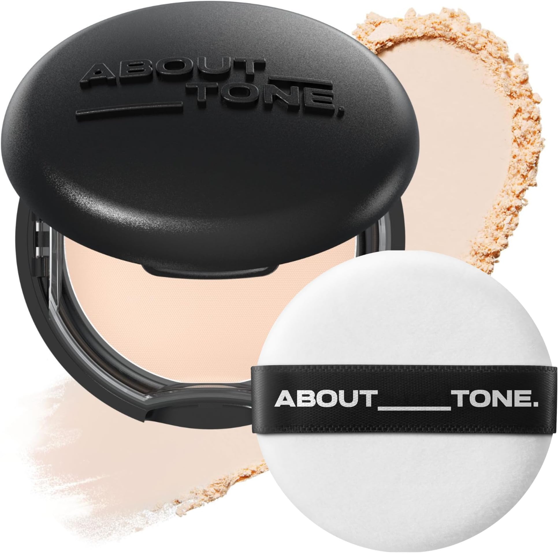 Blur Powder Pact 0.32oz - Pressed Powder Compact with Mirror and Puff Makeup Setting Finishing Blurring Natural Translucent Lightweight Face Sebum Oil Control Vegan Formula (02 LIGHT)