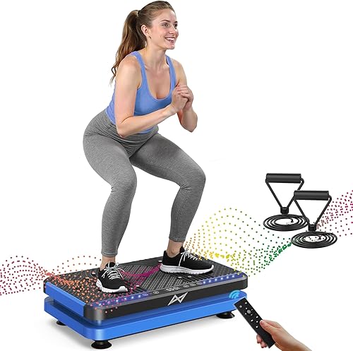 Vista 67 de AXV Plataforma de vibración para fitness, máquina de ejercicios, drenaje linfático vibratorio, agitación, agitador de cuerpo completo, soporte