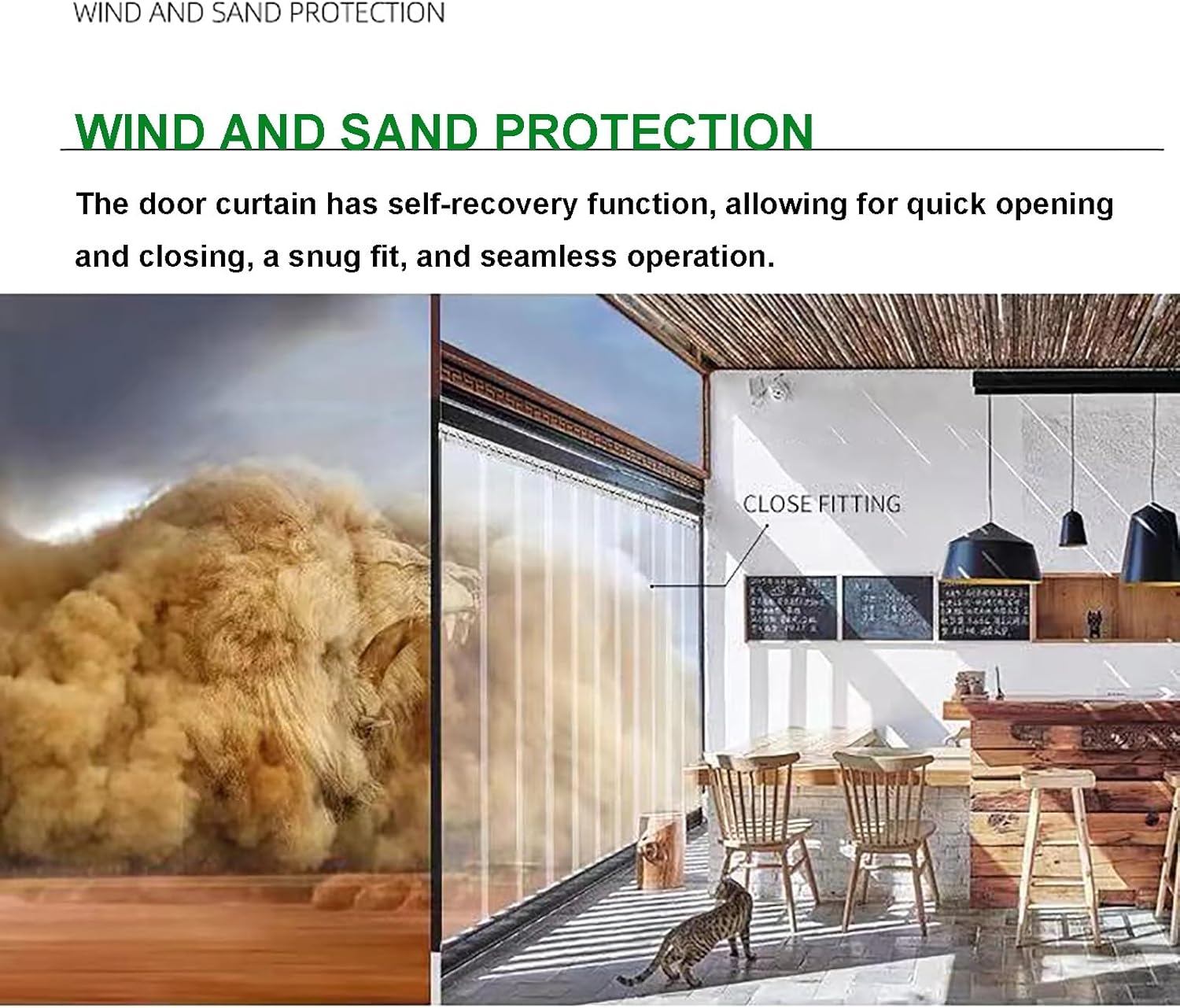 PVC Freezer Strip Curtain Door – Insulated Waterproof & Windproof PVC Curtains for Refrigeration Rooms, Stable & Durable (240x240cm/94.49x94.49in)