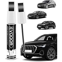 Touch Up Paint Compatible with Audi Exact Match 2 in 1 Touch up Pen for Chips and Nicks Repair Mythos Black MetallicLY9T/0E with 2pcs Disposable Micro Applicators