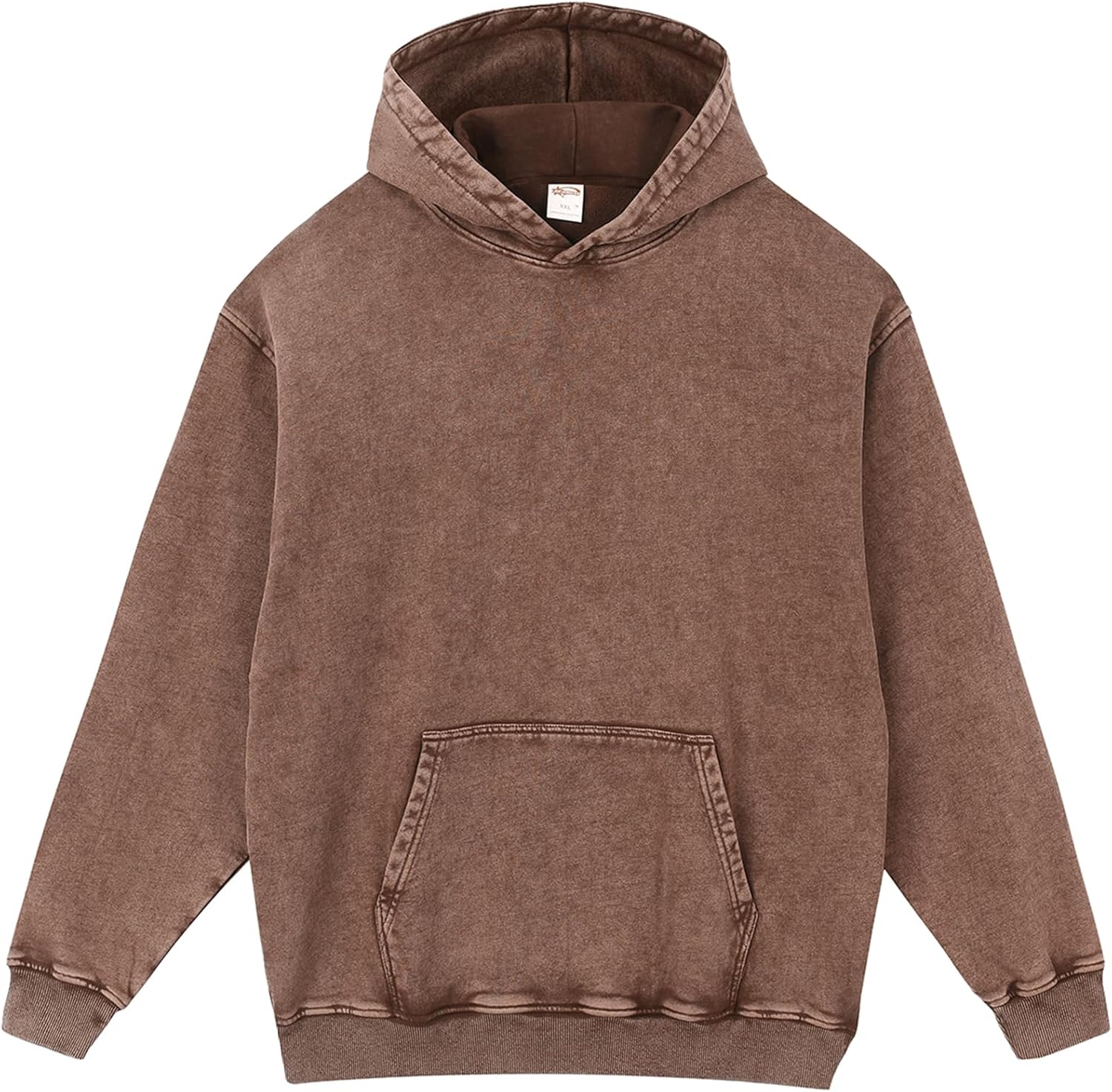 Chaos World Mens Hoodie Oversized Acid Wash Hoodies Vintage Distressed Pullover Sweatshirts Streetwear