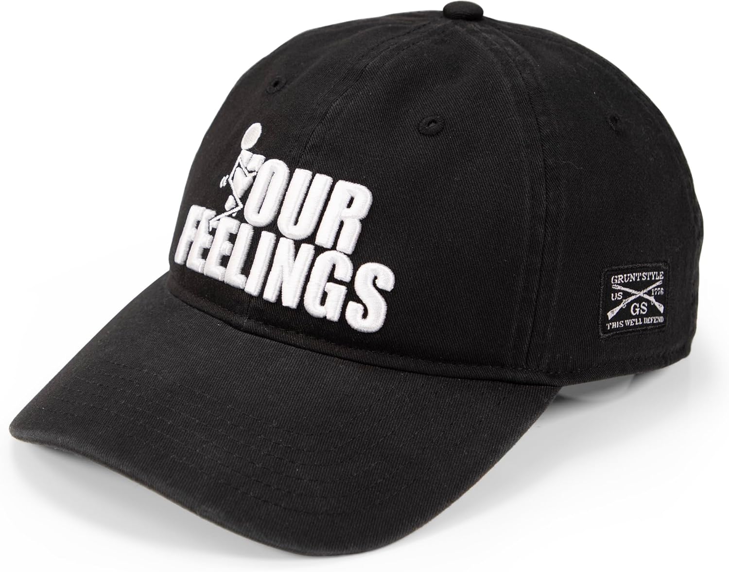 Grunt Style FCK Your Feelings Dad Hat (One Size, Black)