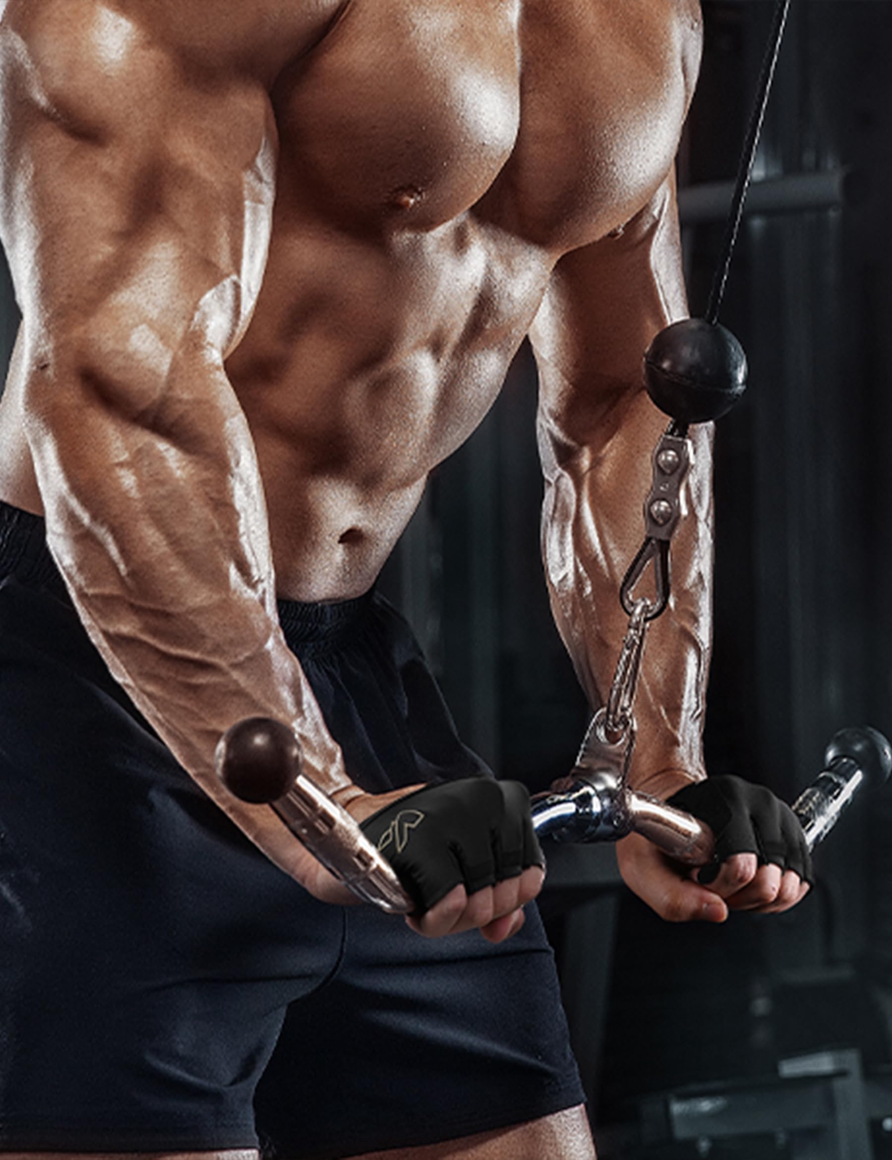 KUTOOK Gym Gloves Men Women Non-slip Breathable Fitness Gloves for Artistic Gymnastics Dumbbells Bodybuilding and Weight Lifting Unisex,Black XS - Image 2