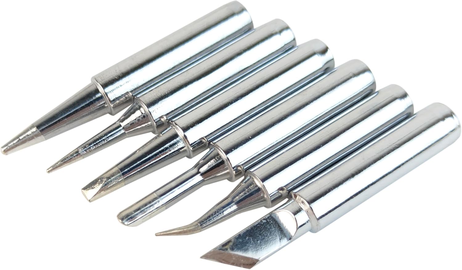 900M Soldering Iron Tips Replacement for Hakko 936 937 Soldering Station，Soldering Tips for Yihua,Atten,Ryobi, Vastar,Sywon,Tabiger,SOAIY (6 Pcs 900M-T Solder Tips with Chisel, Cone,knife)