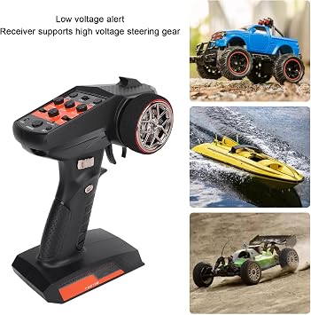 RC Receiver Controller Set, 2.4G 7CH Radio System Transmitter Remote Controller with Receiver 7 Channels Remote Controller for RC Car Boat