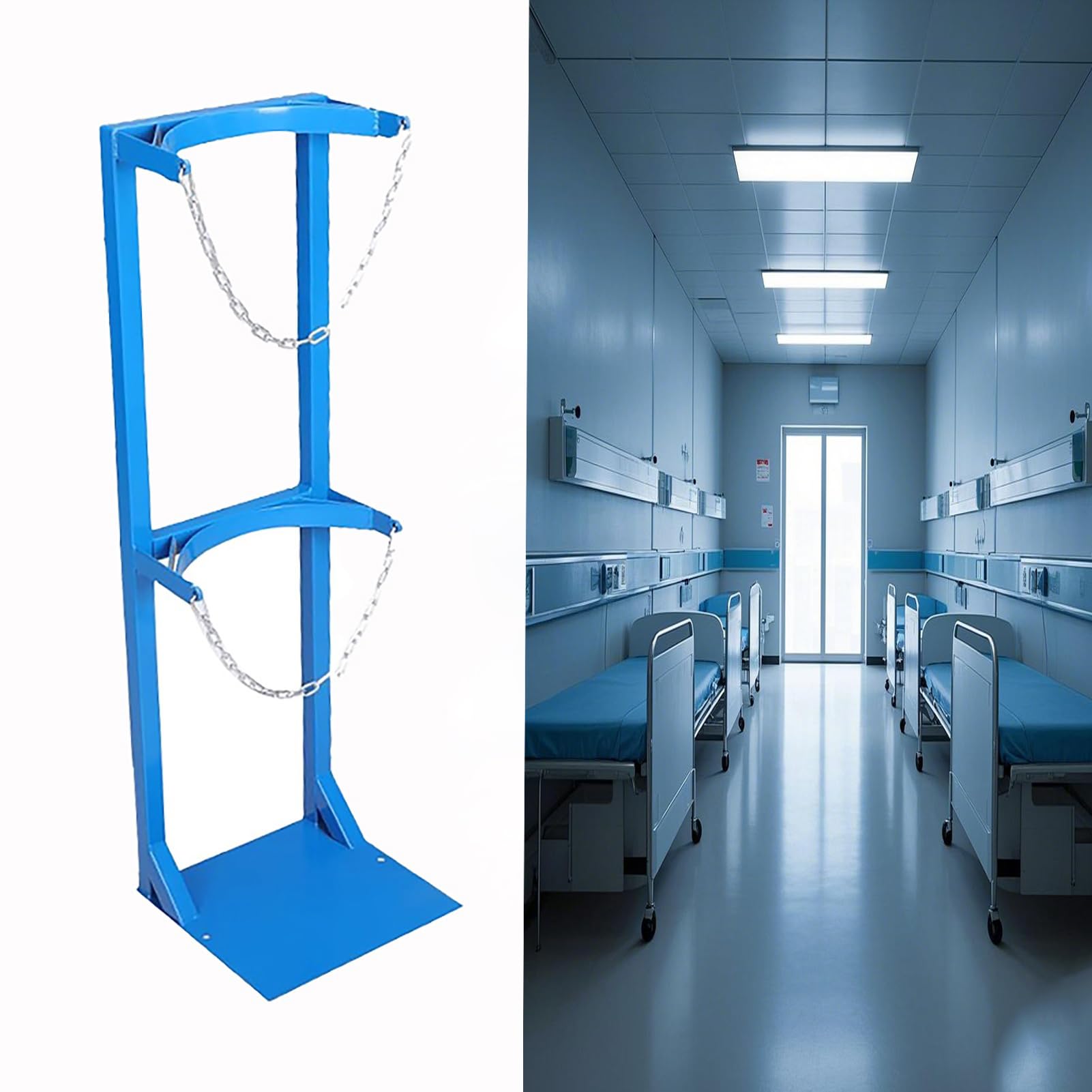 Support bouteilles oxygène acétylène haute résistance 30 cm