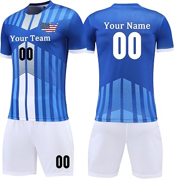 Custom Soccer Shirts and Shorts for Kids Adults Youth Soccer Jerseys for Team Uniforms with Any Name Number Logo