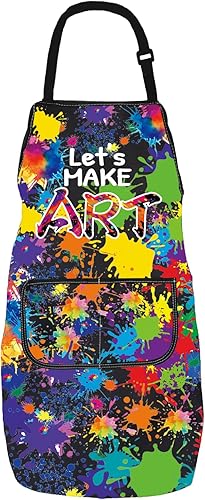 PXTIDY Delantal de artista para amantes del arte, delantales de pintor, regalo para profesores y estudiantes para amantes de la pintura