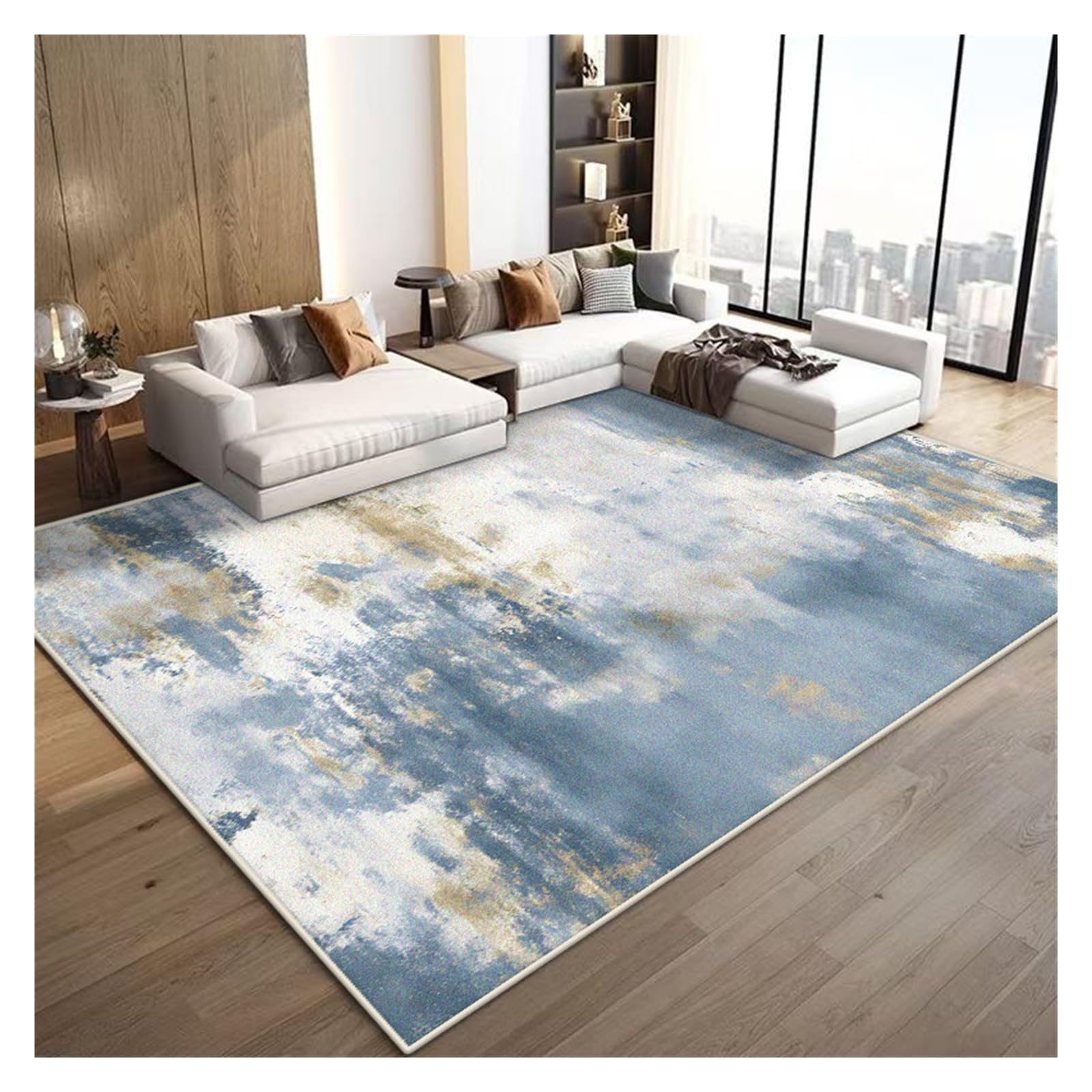 Tapis flanelle salon antidérapant résout le problème des poils et glissades