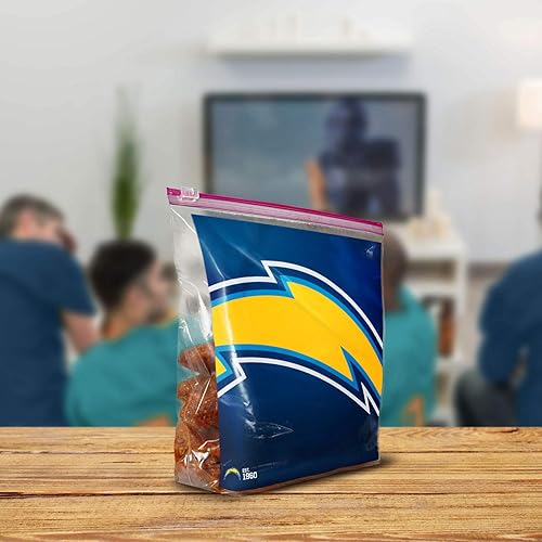 Miniatura 2 de Ziploc Bolsas de almacenamiento con cierre deslizante, con diseño de la NFL, galón, 305557, 1