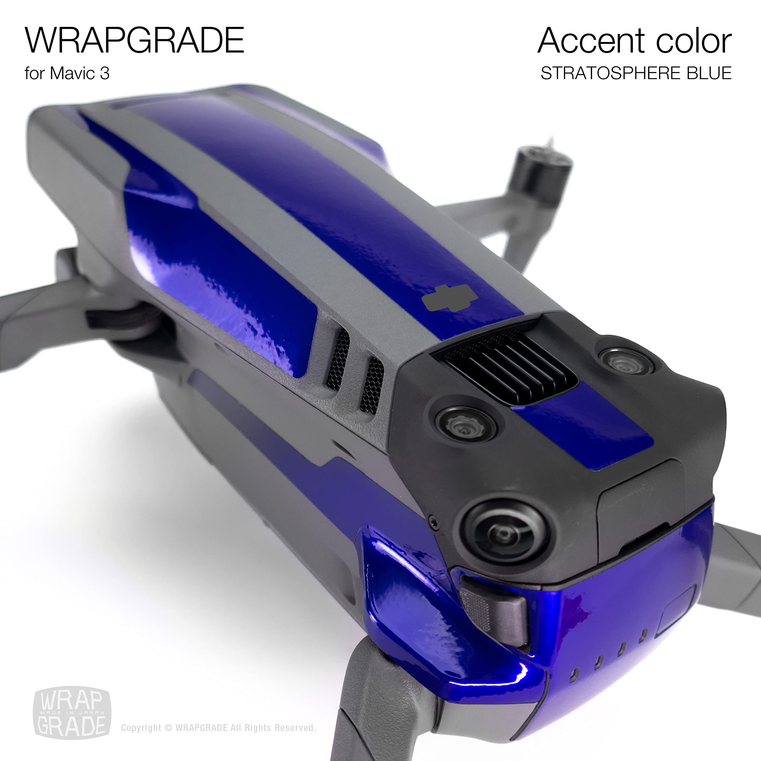 WRAPGRADE Skin Stickers for Mavic 3 Pro/Mavic 3 Classic | Accent Color (STRATOSPHERE BLUE/Pro) - Image 4
