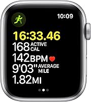 Vista 3 de Apple Reloj SE (GPS, 1.732in) - Caja de aluminio plateada con correa deportiva Abyss Blue - Regular (renovado)