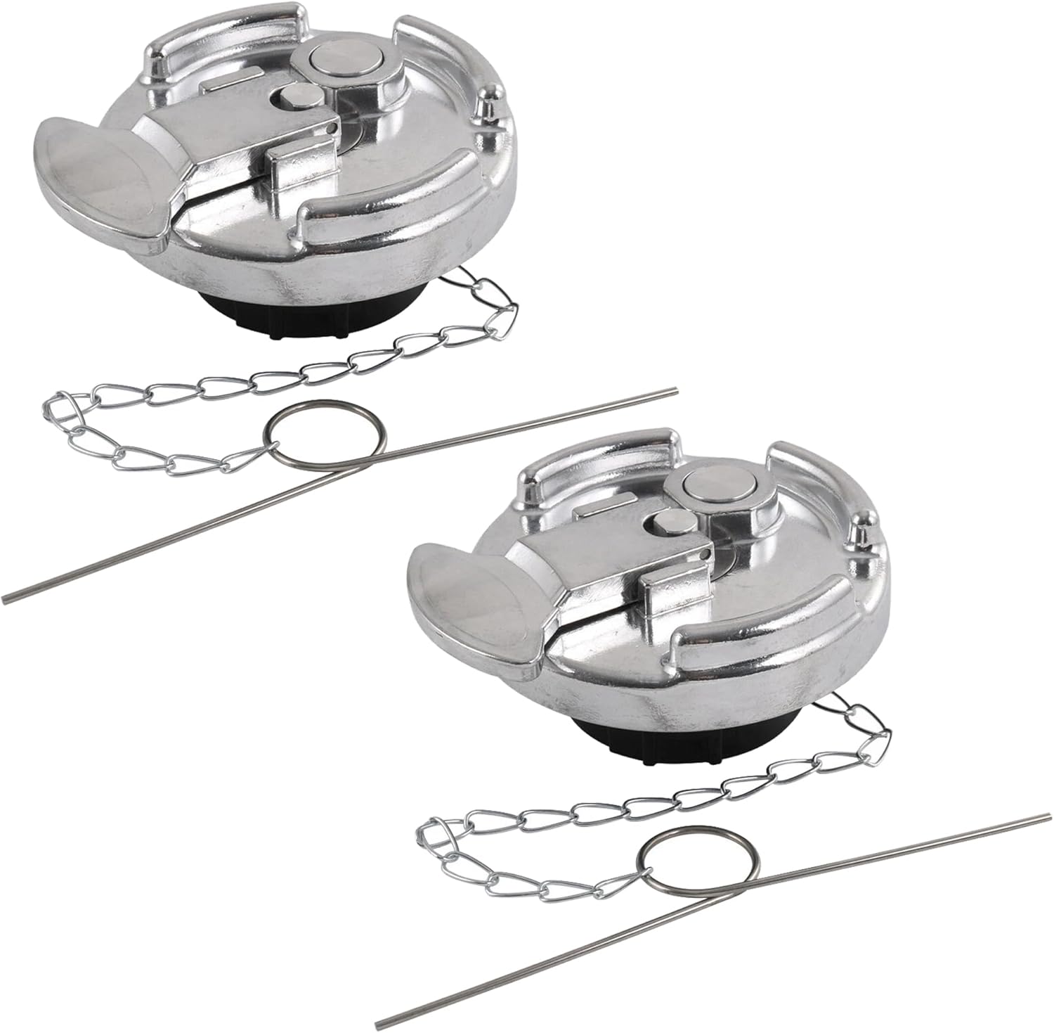 2 PSC 11-04859-100 Truck Fuel Tank Gas Cap 4In Lever Style Compatible With 1972-2017 Peterbilt Semi Trucks Diesel Fuel Cap. Replaces# 11-04859-200, 572.1015, 600212, 11-04859-100