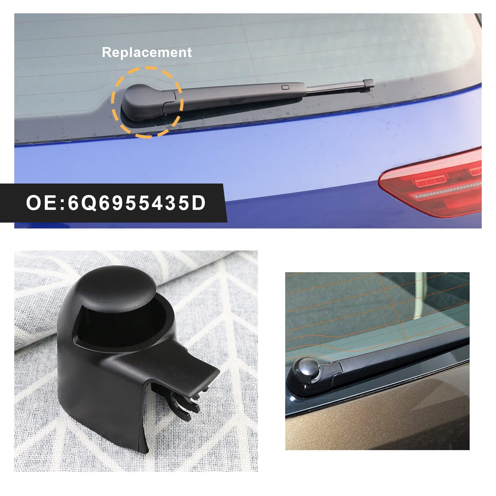 Haute Qualité Bras D'essuie Glace Arrière Pour T5  2003-2015  Avec Balai D Essuie Glace 7e0955707 7h0955707a 73489