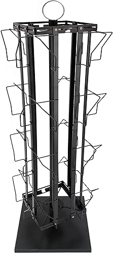 Miniatura 3 de Soporte de exhibición ajustable para tarjetas de felicitación, 4 niveles, 16 bolsillos, organizador de postales, CD, DVD, libro, folleto,