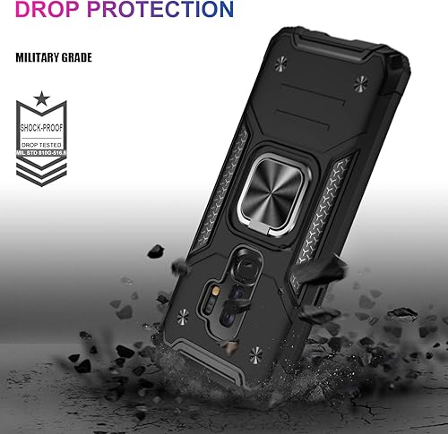 Miniatura 4 de IKAZZ Funda para Galaxy S9 Plus, Samsung S9 Plus, funda de doble capa de TPU suave y flexible y policarbonato duro, antideslizante, carcasa