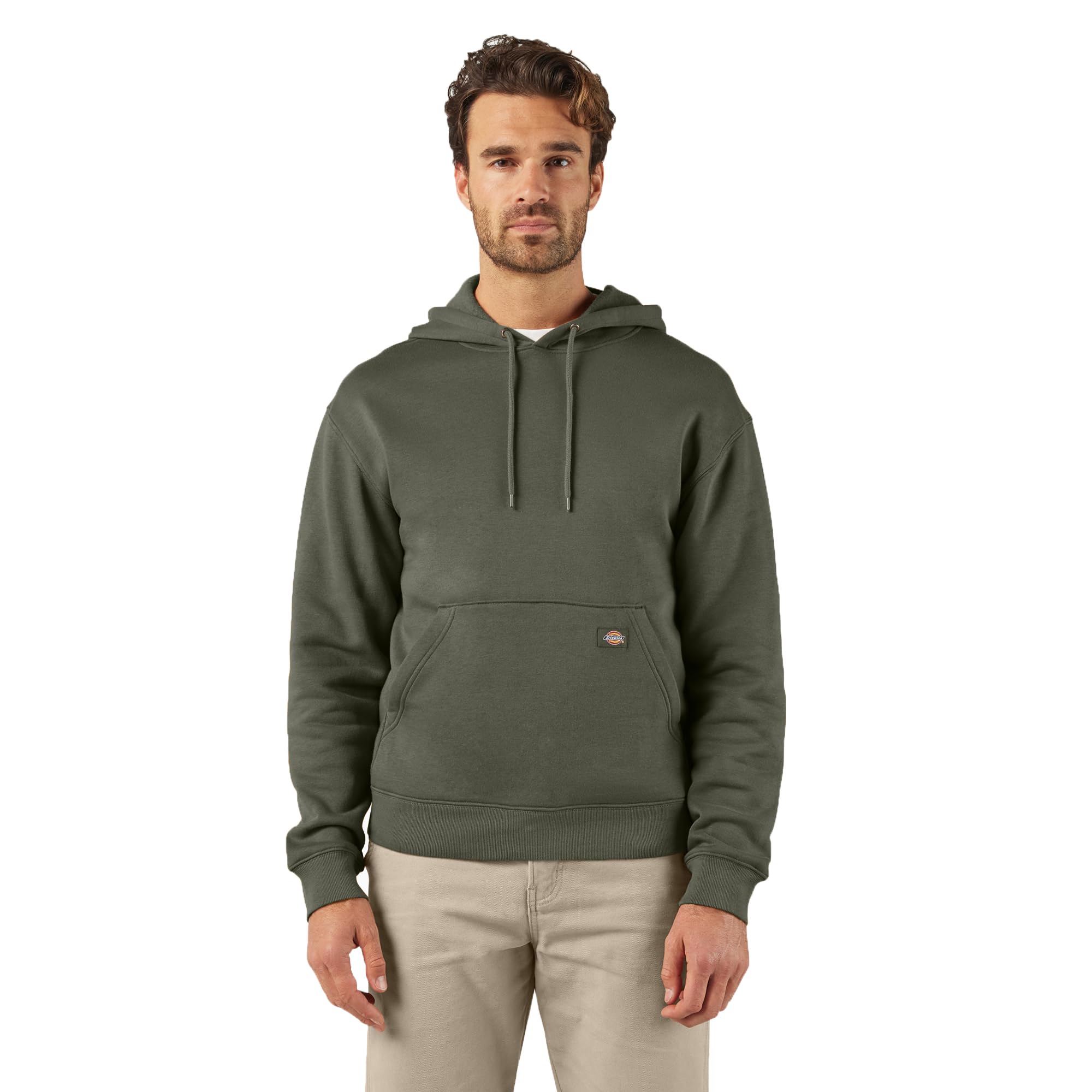 Dickies Men's Pullover Fleece Hoodie Hooded Sweatshirt, Moss Green, 4XL