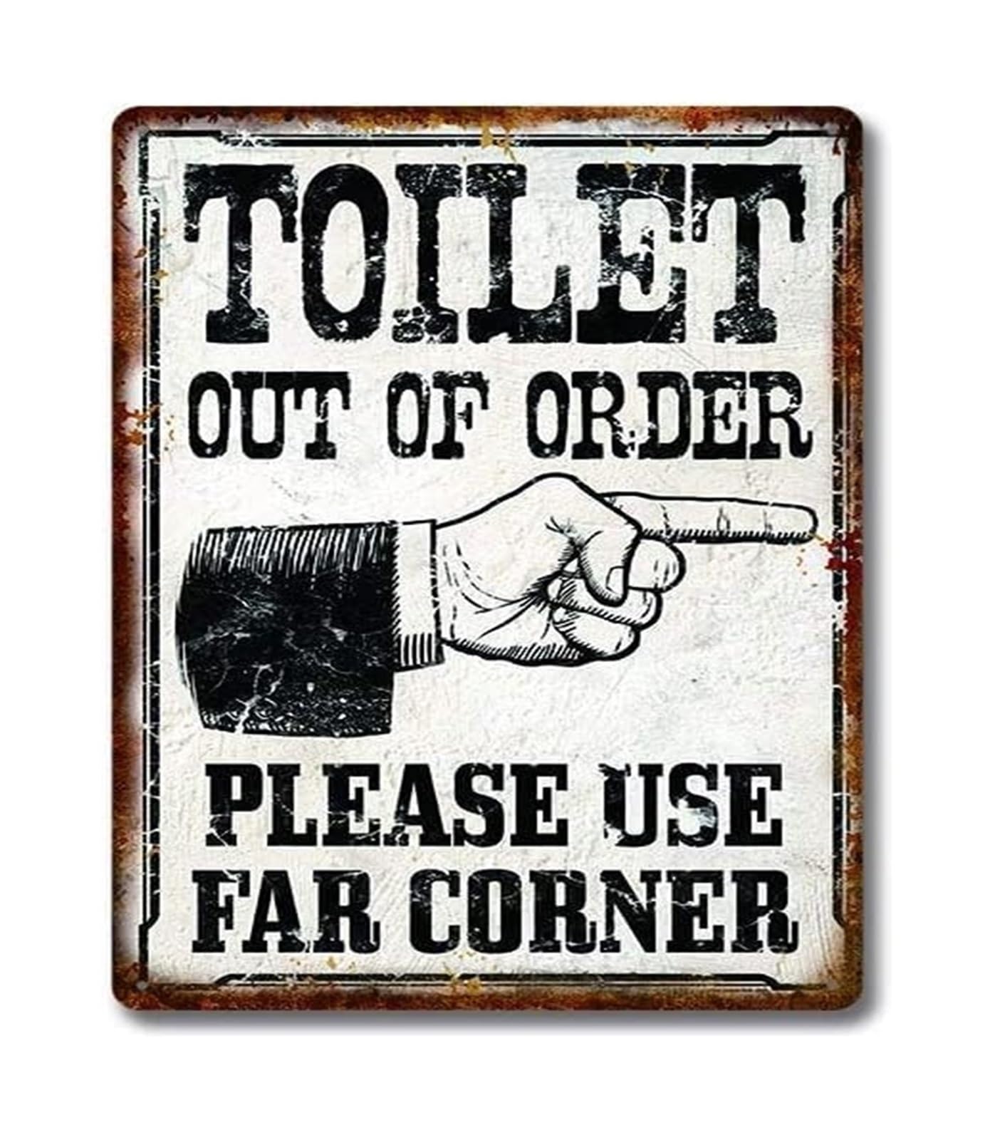 NWPNLXEA Bathroom Humor Metal Tin Sign Out of Order Vintage Decor Funny Sign for Man Cave or Office Restroom 8 X 12 in