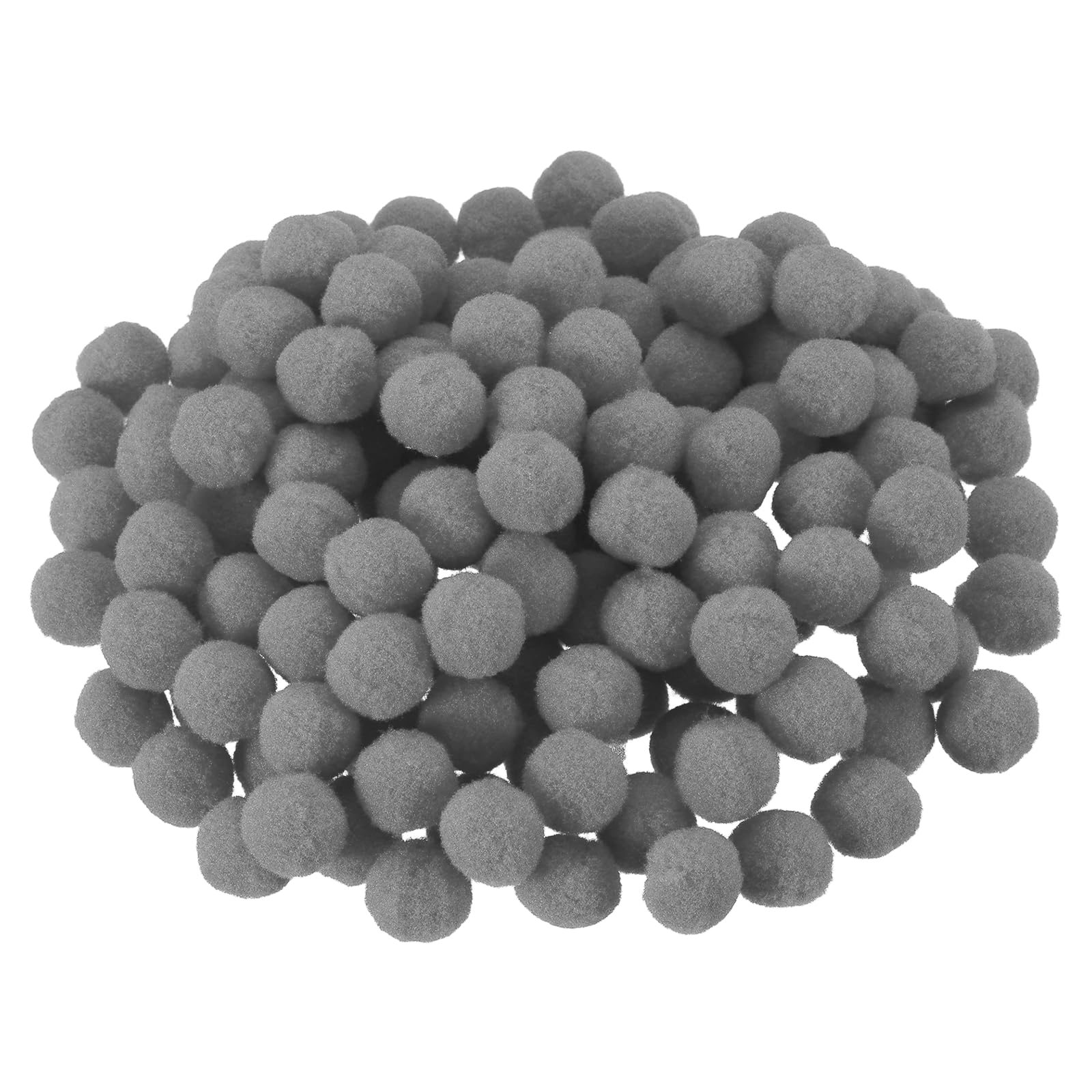 PATIKIL 0.6inch Pom Poms for Crafts, 150Pcs High Elastic Fuzzy Pastel Balls for Art Supplies DIY Creative Craft Material Handicraft Decorations, Dark Grey โ image 1