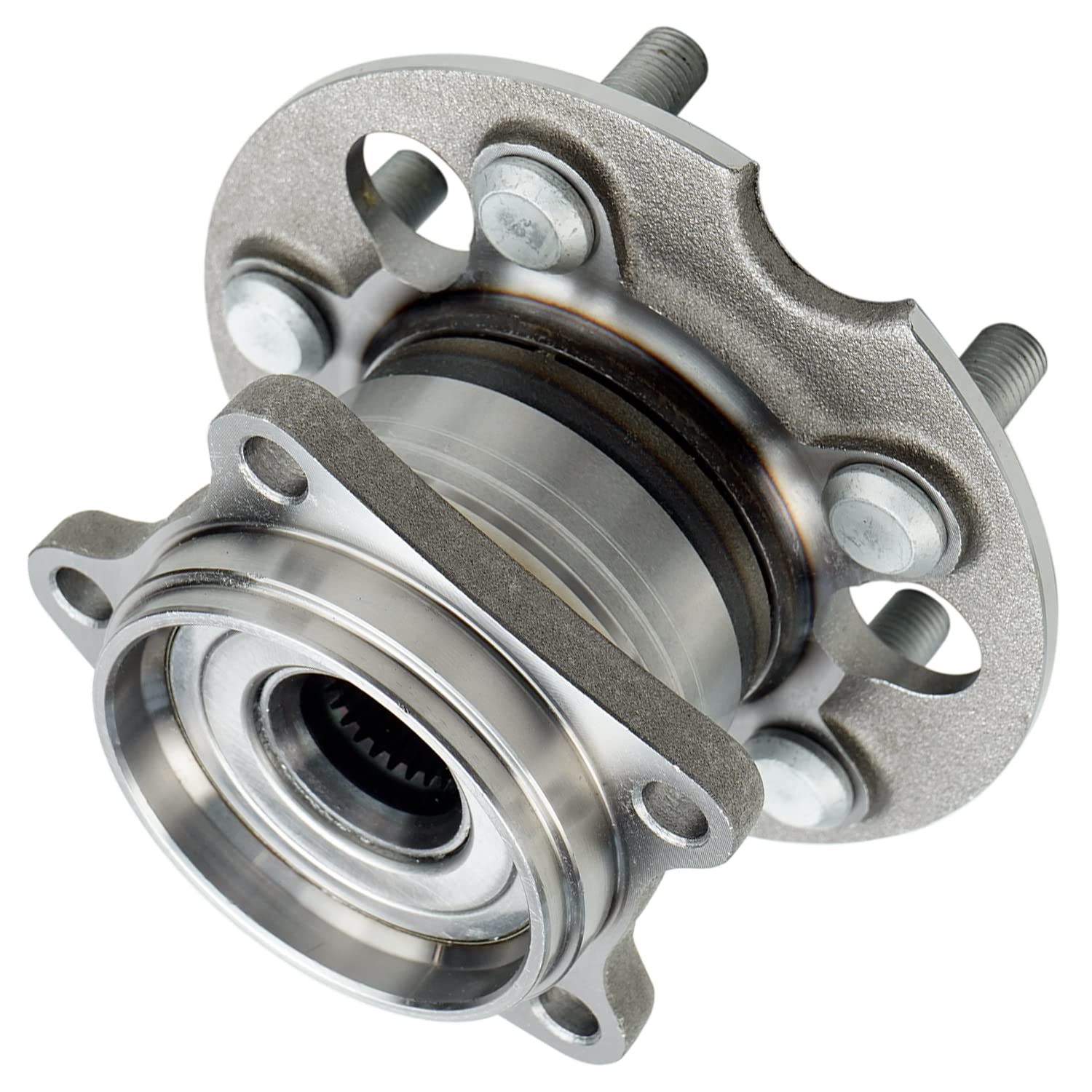 Detroit Axle - 2pc AWD Rear Wheel Bearing Hub for Toyota Sienna 2004 2005 2006 2007 2008 2009 2010, 5 Lugs Non-ABS Wheel Hub Assembly Replacement