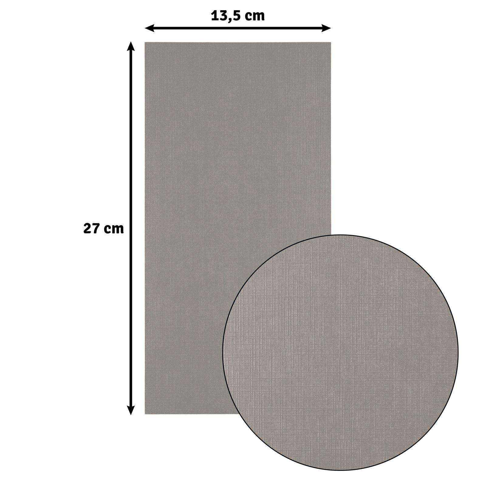 Florence Linen Cardstock 10.6 x 5.3 Inches Grey (Concrete), 100 Sheets of 250 GSM Coloured Paper - Image 2