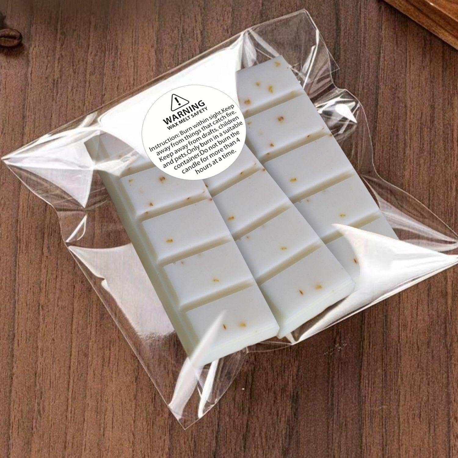 Katutude 500 Etichette di Avvertimento per Sciogliere La Cera, Etichette di Sicurezza per Candele di Cera di Soia, Candela Adesivo di Avvertimento Portacandele Contenitore per Candele