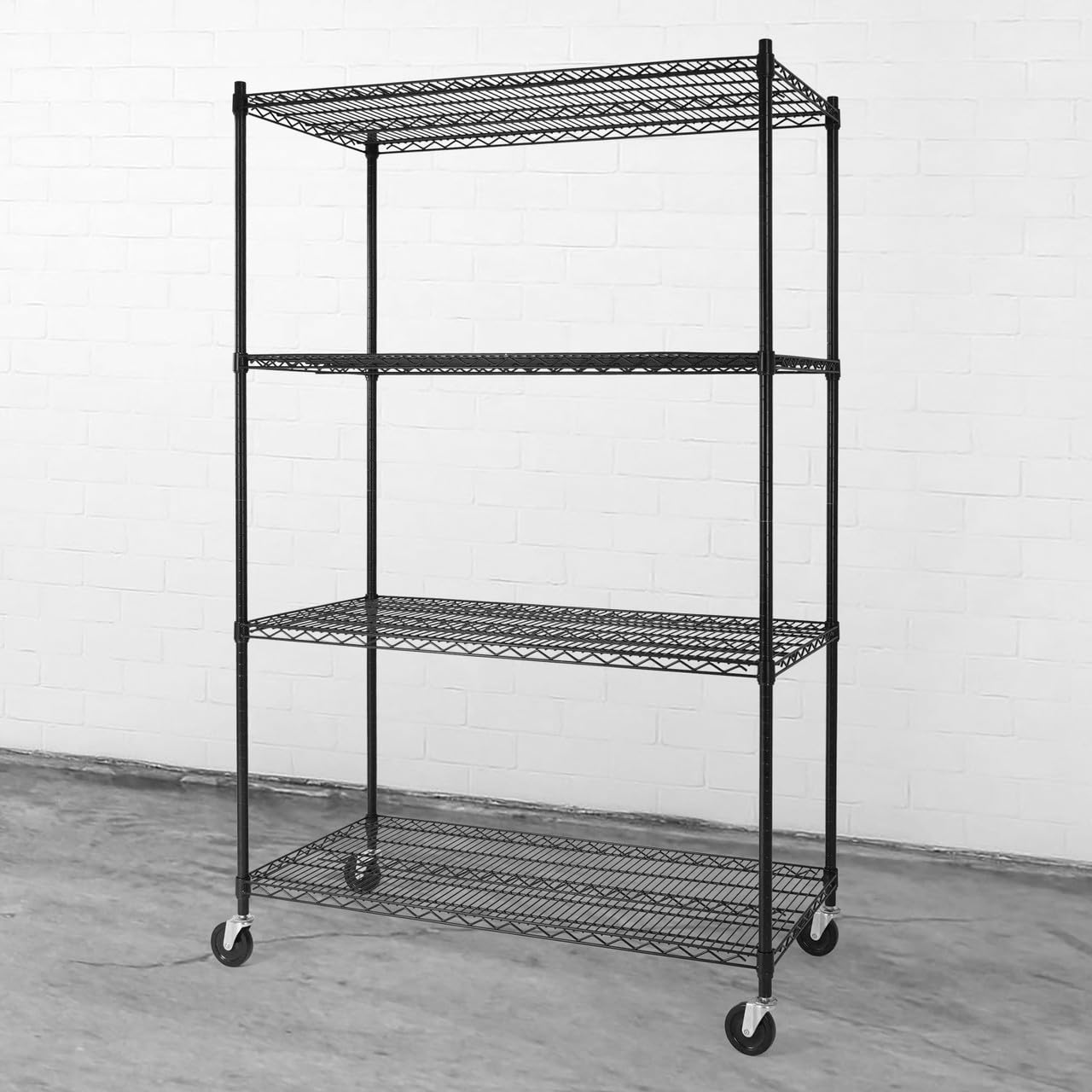 CAPHAUS Heavy Duty NSF Commercial Adjustable Shelves Wire Shelving w/Wheels & Feet, Kitchen Storage Metal Shelf, Garage Storage Shelving, Utility Wire