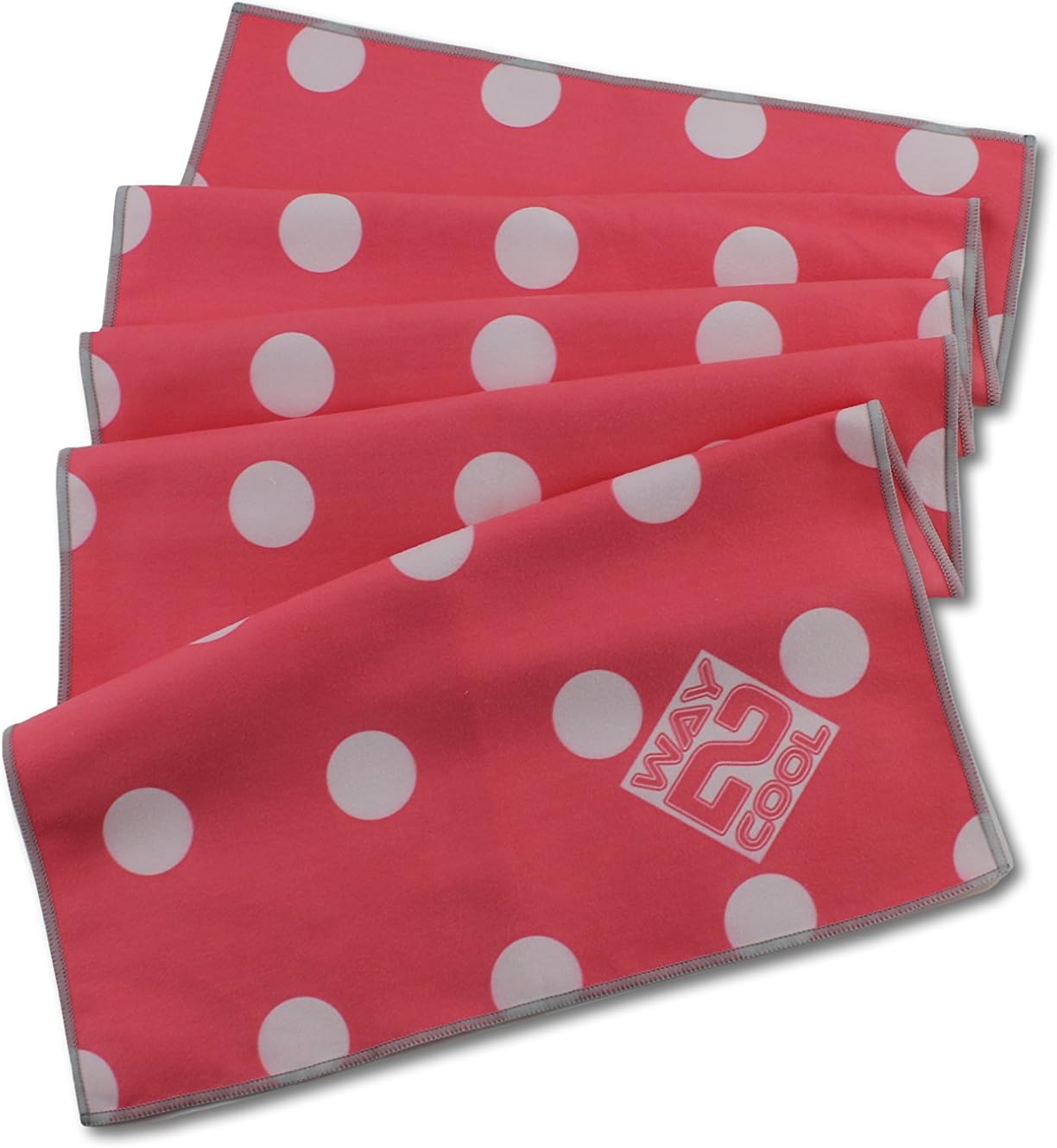 Way 2 Cool Polka-a-dot Microfiber Cooling Towel, Running, Swimming, Yoga, Fitness, Pilates, Golf