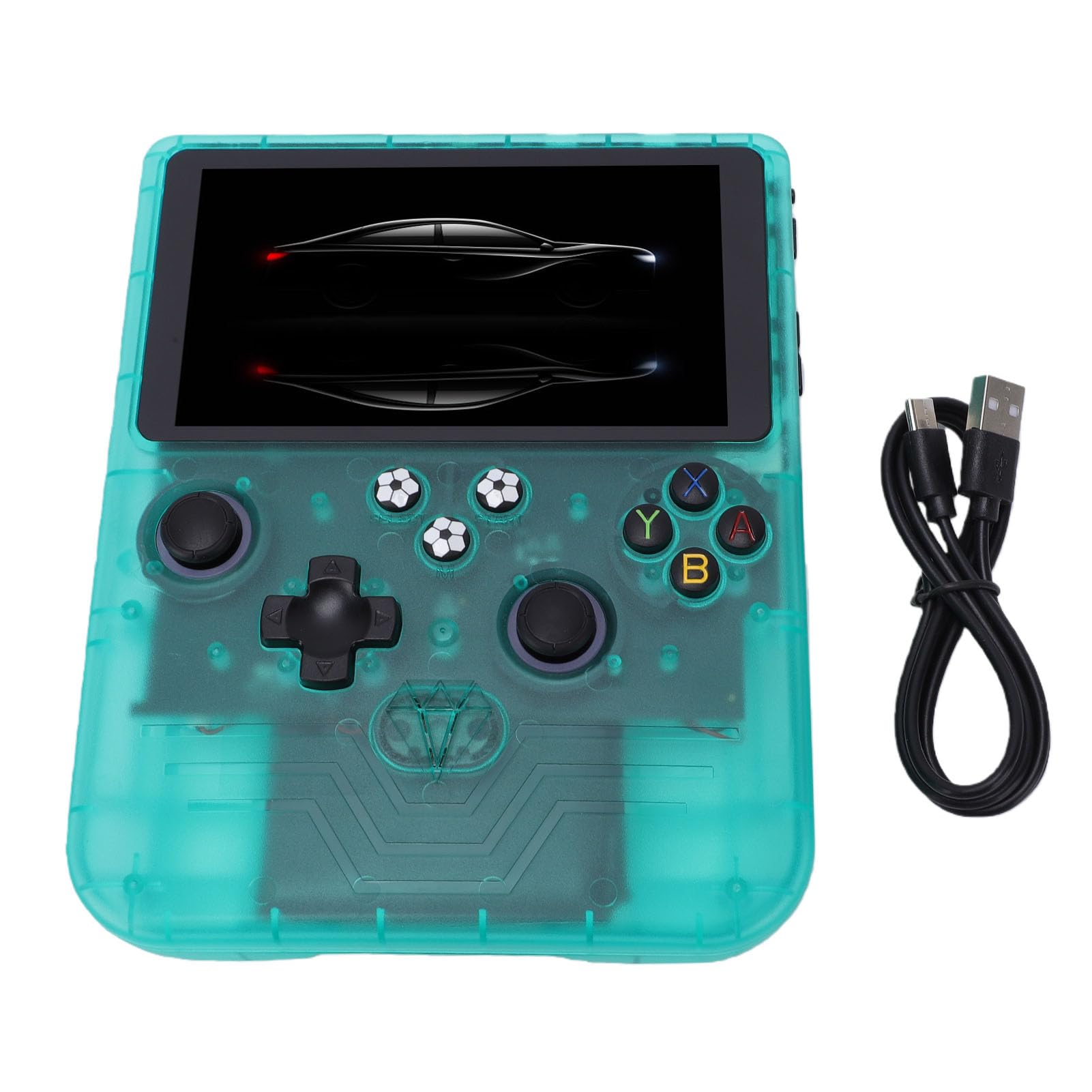 Cocoarm Consola de Juegos Portátil Retro Dispositivo de Juego Portátil ABS con Pantalla 720P de 6 Pulgadas 128 GB 6000 MAh Joysticks RGB Duales para Viajes Noches de Juegos Familiares Reproductores