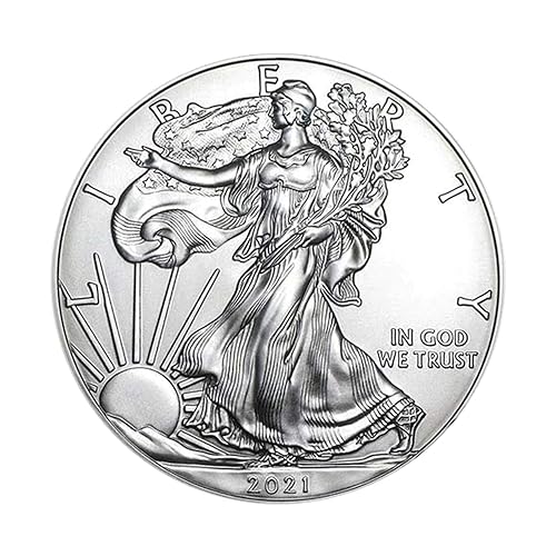 Miniatura 2 de 2021 American Silver Eagle .999 Fine Silver with Our Certificate of Authenticity Dollar Uncirculated US Mint