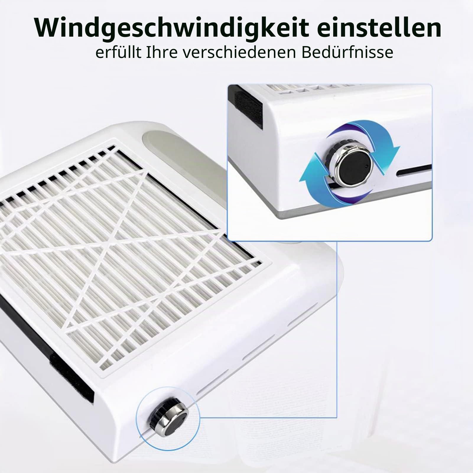 Nagel Staubsauger Professionelle Staubabsaugung Nagelstudio & Zuhause, 80W Leistungsstarker Nagelsauger mit Filter,2 Stufen&einstellbare Geschwindigkeit,Leiser Nagel Staubabsaugung Pink