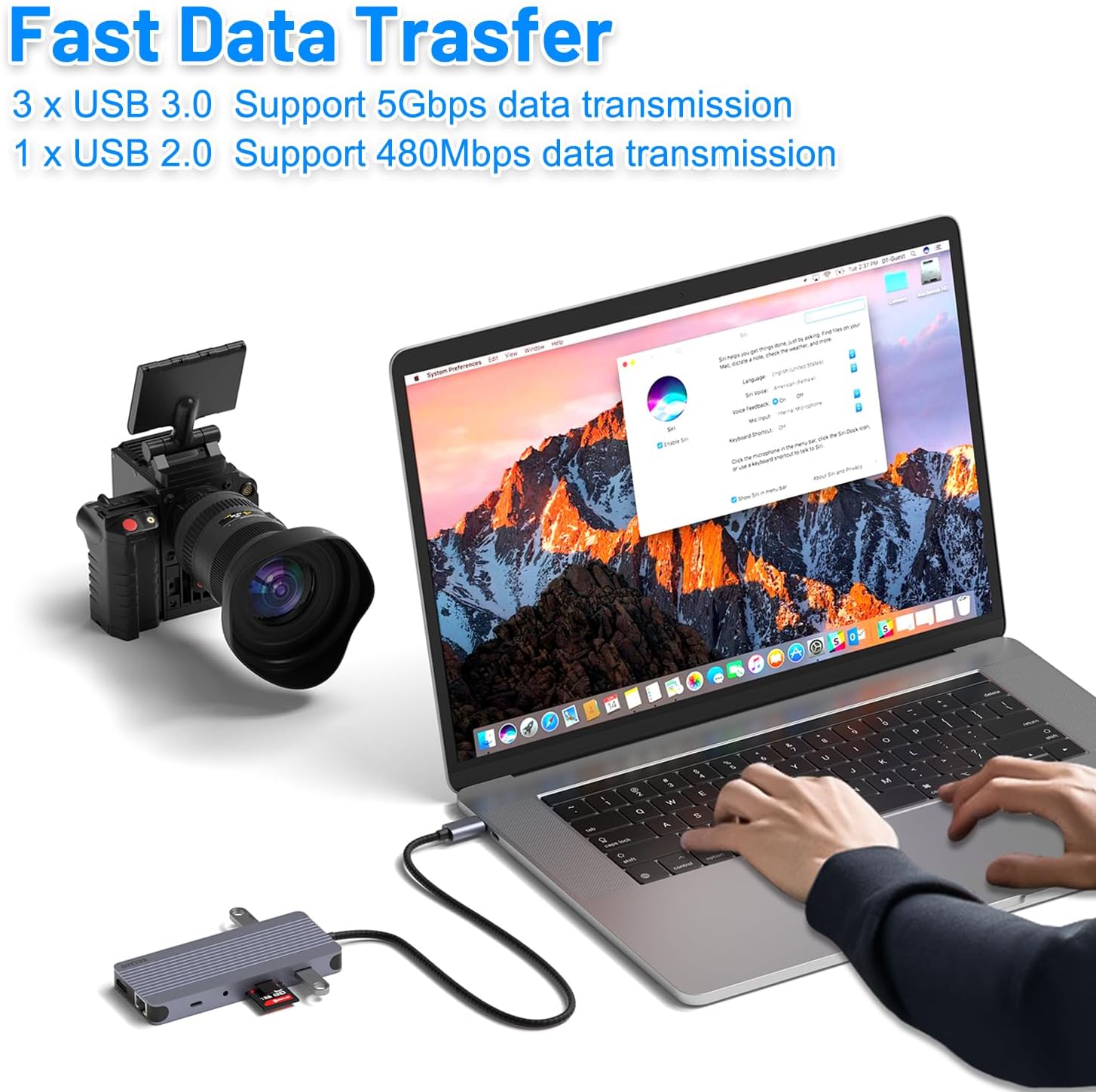 12-in-1 USB C Hub with M.2 SSD Enclosure – Expand Your Laptop with 4K/60Hz HDMI, 1Gbps Ethernet & Dual Storage (NVMe/SATA), USB 3.0/USB-C (5Gbps)–Works with MacBook Pro, Perfect for Multi-Tasking